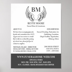 Poster Angel Wings, Funeral Home, Directeurs