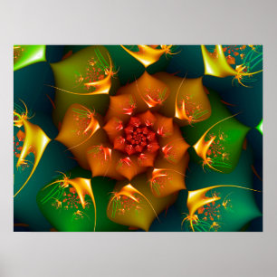 Poster Angelfish Spiral