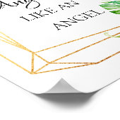 Poster Angelica Name Meaning Floral Geometric Frame (Coin)