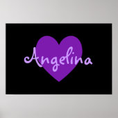 Poster Angelina en violet (Devant)