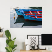 Poster Angelmo harbor, fishing boats. (Bureau à domicile)