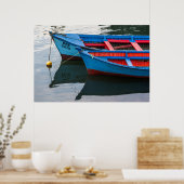 Poster Angelmo harbor, fishing boats. (Cuisine)