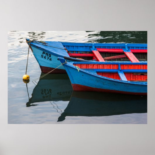 Poster Angelmo harbor, fishing boats. (Devant)
