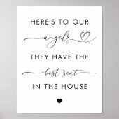 Poster Angels De Script Coeur En Mémoire Du Mariage Signa (Devant)