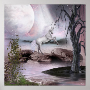 Poster Angels Fae Unicornes Imprimer
