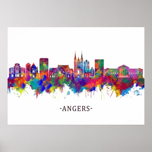 Poster Angers France Skyline (Devant)