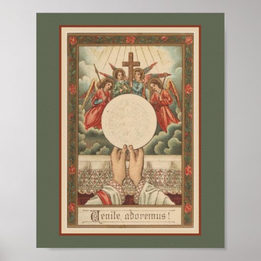 Poster Anges de Noël de la Messe latine traditionnelle (Devant)