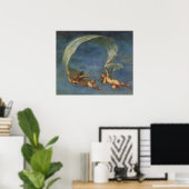 Poster Anges Détail d'Adonis conduit par les Cupidons par (Bureau à domicile)