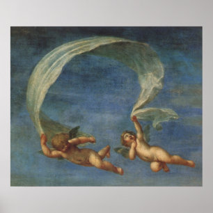 Poster Anges Détail d'Adonis conduit par les Cupidons par