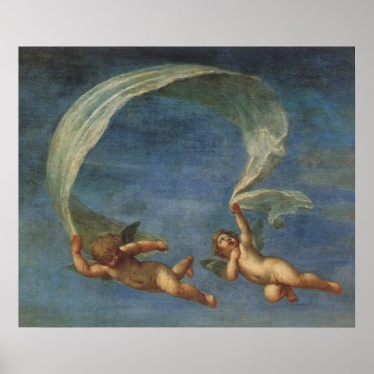 Poster Anges Détail d'Adonis conduit par les Cupidons par (Devant)