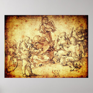 Poster Anges faisant de la musique par Albrecht Durer