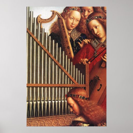 Poster ANGES JOUANT DE LA MUSIQUE, détail (Devant)