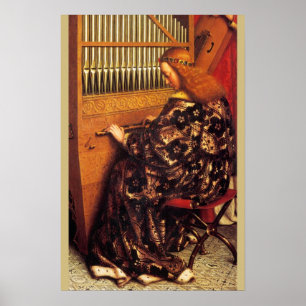 Poster ANGES JOUANT DE LA MUSIQUE ,détail