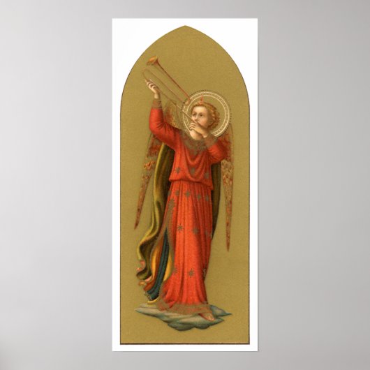 Poster Anges musiciens de Noël, Renaissance Vintage (Devant)
