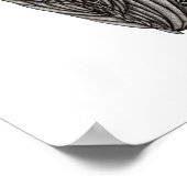 Poster Anges qui s'embrassent, design noir et blanc (Coin)