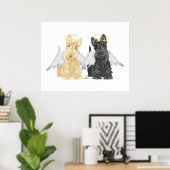 Poster Anges Terrier Écossais (Bureau à domicile)