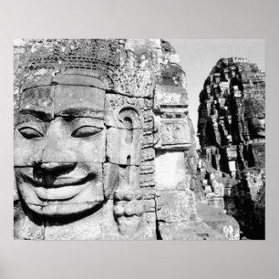 Poster Angkor Cambodia, Tête Le Bayon
