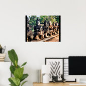 Poster Angkor Thom God Statues (Bureau à domicile)