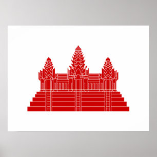 Poster Angkor Vat Ver.2.0. Temple khmer