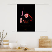 Poster Anglais Bull Terrier Bliss avec rose Pet Art (Cuisine)