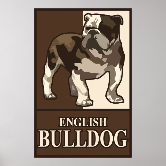 Poster anglais Bulldog (Devant)