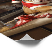 Poster Anglais Bulldog Christmas Cookies Holiday (Coin)