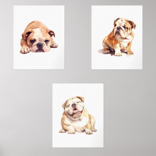Poster anglais Bulldog Wall Art, Bulldog (Recto)