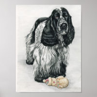 Anglais Cocker Spaniel Dog Art Imprimer