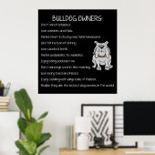 Poster anglais des amoureux de Bulldog (Bureau à domicile)