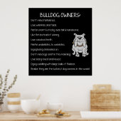 Poster anglais des amoureux de Bulldog (Cuisine)