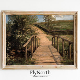 Poster Anglais Peinture campagnarde Paysage Vintage Art