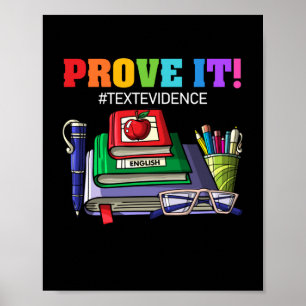 Poster ANGLAIS PROFESSEUR Prouver it Text Evidence