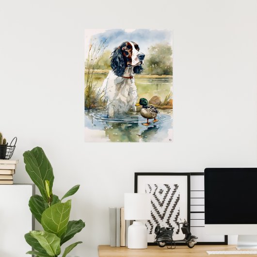 Poster Anglais Springer Spaniel - Chien Art Imprimer (Bureau à domicile)