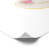 Poster Anglais Tea cup rose Gauche poignée (Coin)