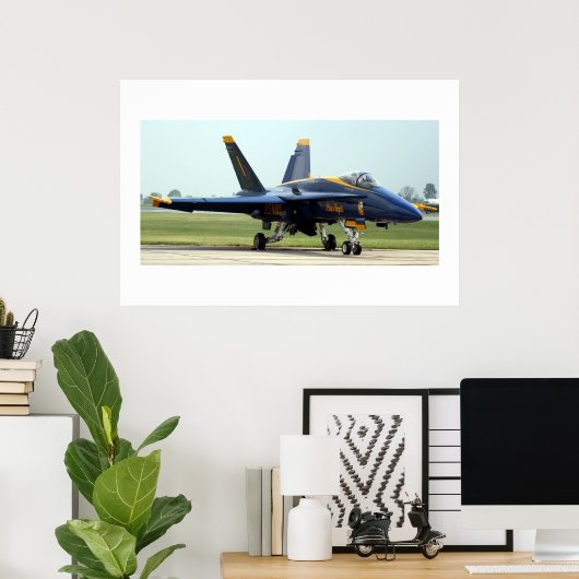 Poster Angle bleu #1 (Bureau à domicile)