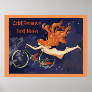 Poster Angle de cycle vintage Ajouter un texte