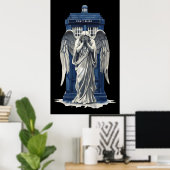 Poster Angle de plaie avec boîte de police bleue 1 (Bureau à domicile)