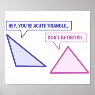 Poster Angle obtus de triangle aiguë