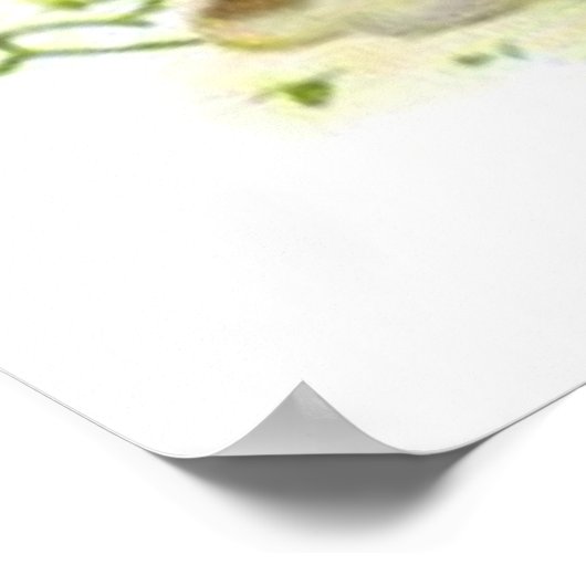 Poster Angle vintage avec Croix chrétienne (Coin)