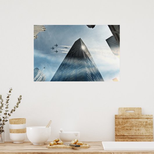 Poster Angles bleus (Cuisine)