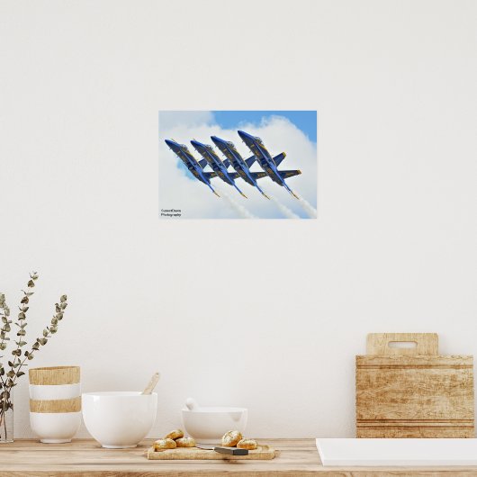 Poster Angles bleus (Cuisine)