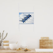 Poster Angles bleus 2 (Cuisine)