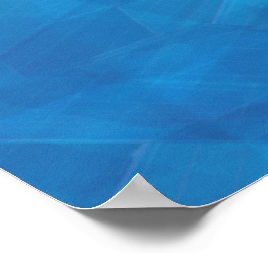 Poster Angles Bleus Abstrait Contemporain Faux Canvas Pri (Coin)