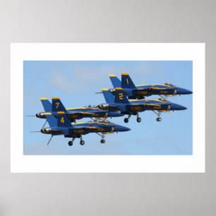 Poster Angles bleus en formation