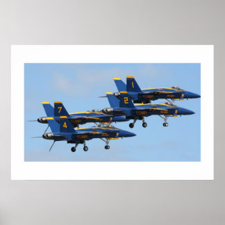Poster Angles bleus en formation
