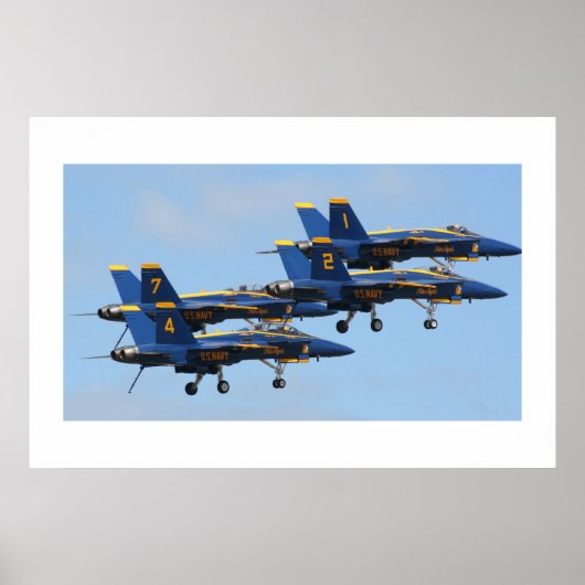 Poster Angles bleus en formation (Devant)