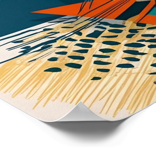 Poster Angles dynamiques et éclatement des couleurs (Coin)