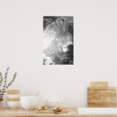 Poster Angles en noir et blanc (Cuisine)