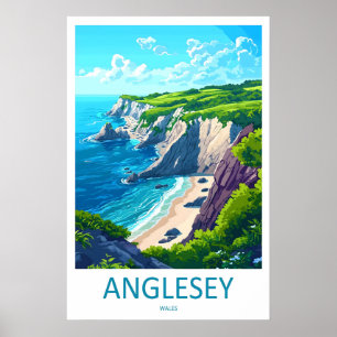 Poster Anglesey Parc d'affiches Voyage Ski National Vinta
