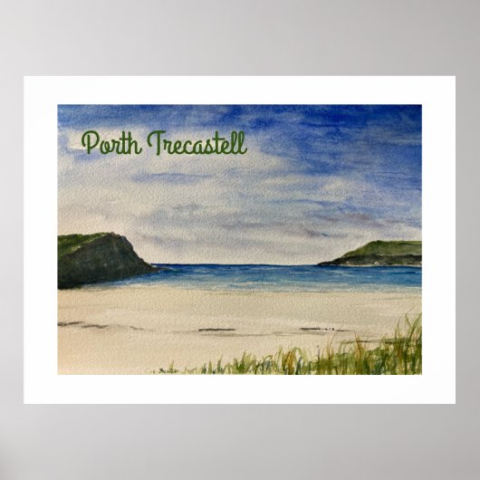 Poster Anglesey Porth Trecastell (Devant)
